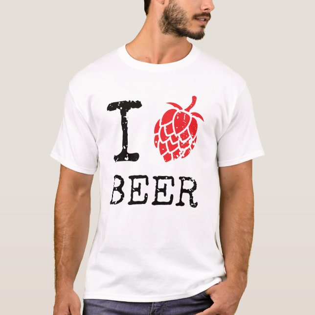 T-shirt J'Aime La Bière Hoppy (Devant)