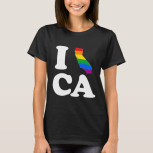T-SHIRT J'AIME LA CALIFORNIE GAIE - BLANC - .PNG