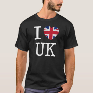 T-shirt J'aime la chemise BRITANNIQUE (foncée)