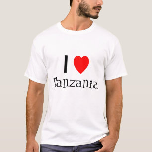 T-shirt J'aime la chemise de la Tanzanie