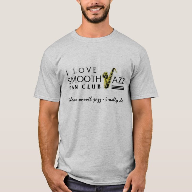 T-shirt J'aime la chemise lisse 6501 de gris du club de (Devant)