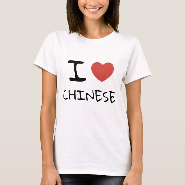 T-SHIRT J'AIME LA CHINOISE (Devant)