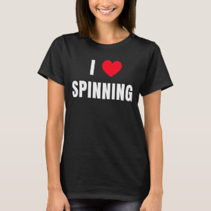 T-shirt J'aime la classe de rotation à vélo intérieur Stat