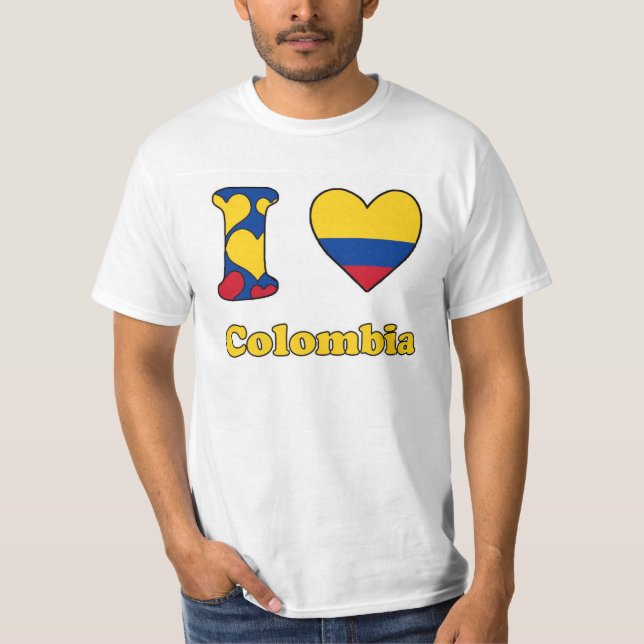 T-shirt J'aime la Colombie (Devant)