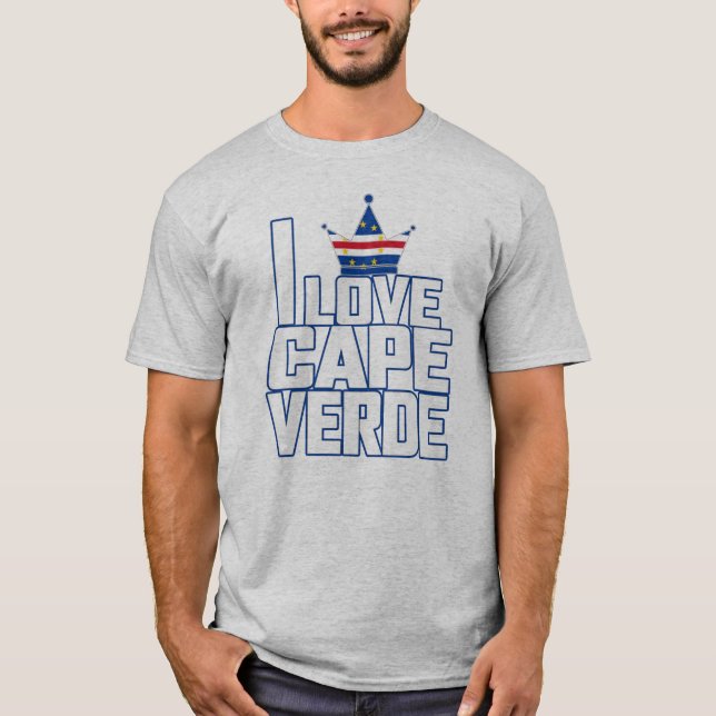 T-shirt J'aime la Couronne du Cap-Vert (Devant)