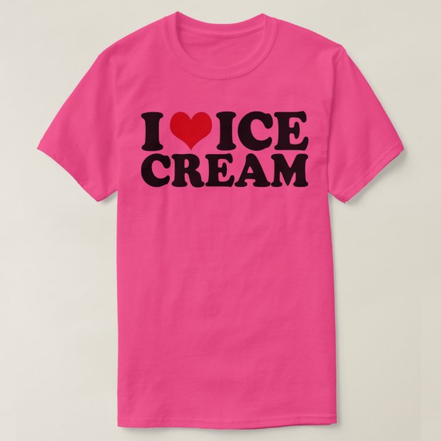 T-shirt J'Aime La Crème De Glace (Design devant)