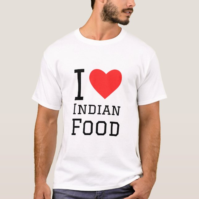 T-shirt J'aime la cuisine indienne (Devant)