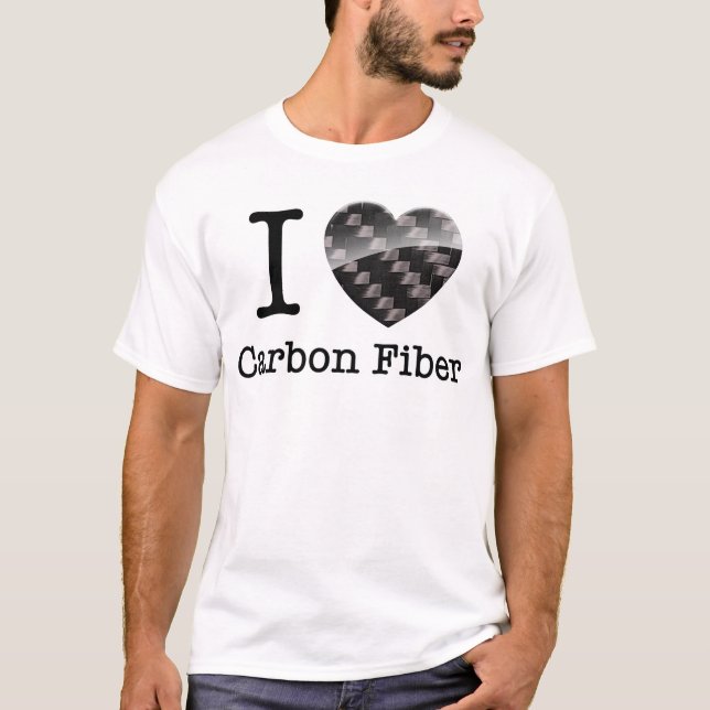 T-shirt J'aime la fibre de carbone (Devant)
