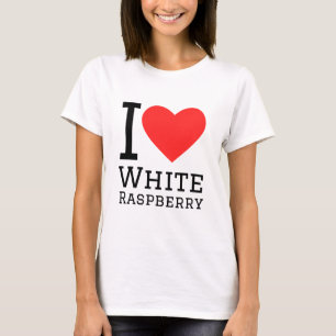 T-shirt J'aime la framboise blanche
