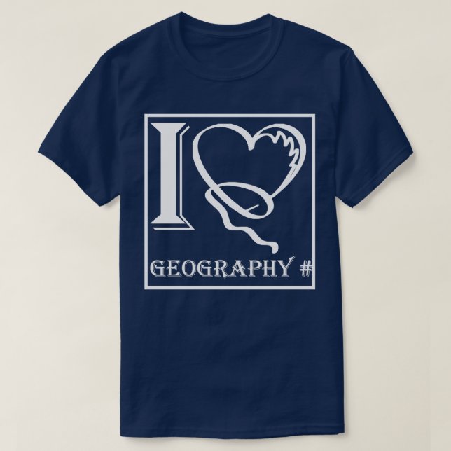 T-shirt J'aime la géographie 11 (Design devant)