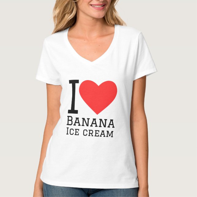 T-shirt J'aime la glace à la banane (Devant)