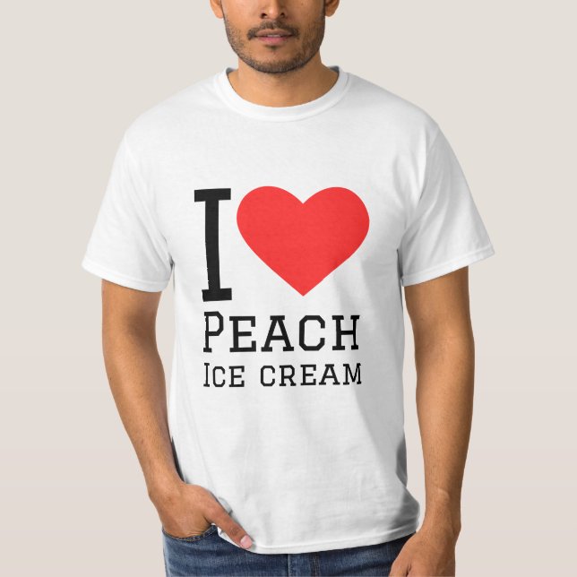 T-shirt J'aime la glace pêche (Devant)