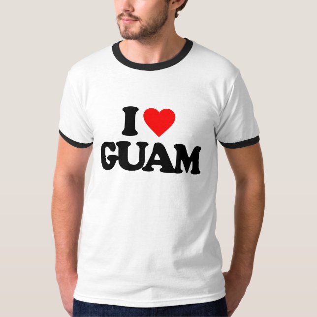T-SHIRT J'AIME LA GUAM (Devant)