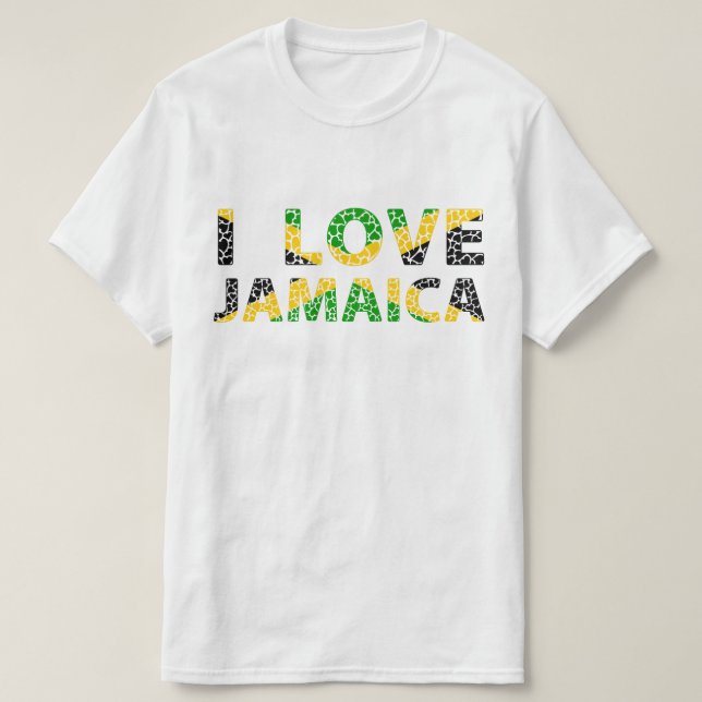 T-SHIRT J'AIME LA JAMAÏQUE (Design devant)