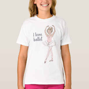 T-shirt J'aime la jolie danseuse de ballerine de parties