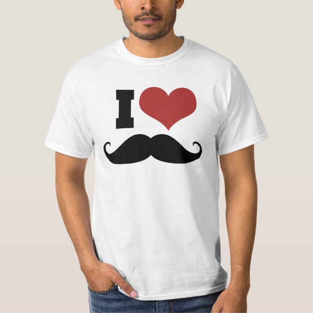 T-shirt J'aime la moustache (Devant)
