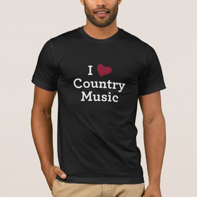 T-shirt J'aime la musique country (Devant)