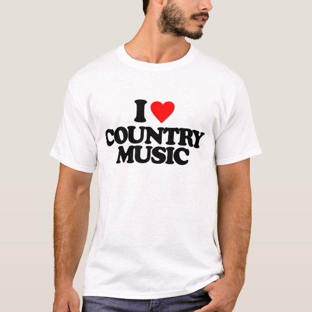 T-SHIRT J'AIME LA MUSIQUE COUNTRY (Devant)