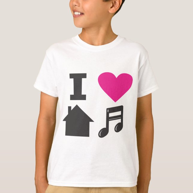 T-shirt J'aime la musique de maison (Devant)