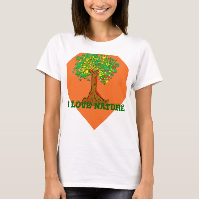 T-shirt J'aime la nature (Devant)
