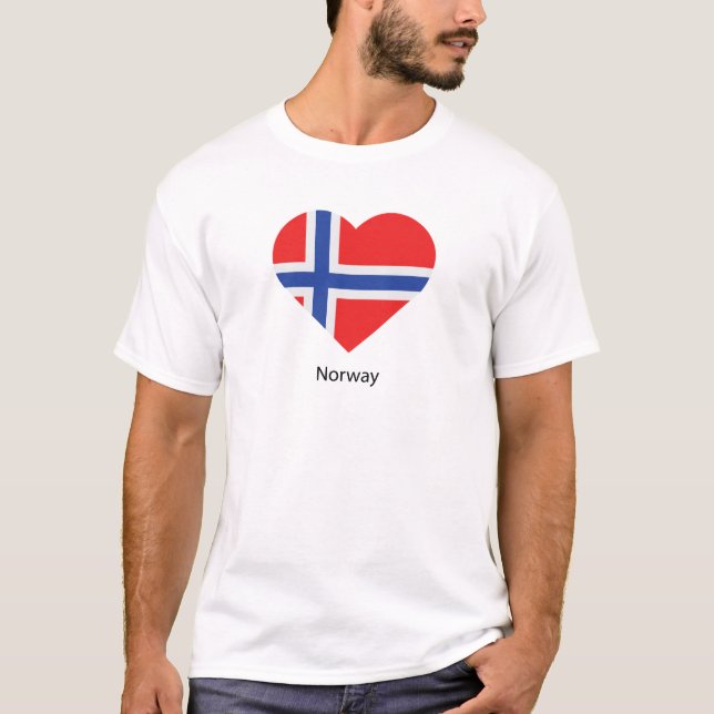 T-shirt J'aime la Norvège (Devant)