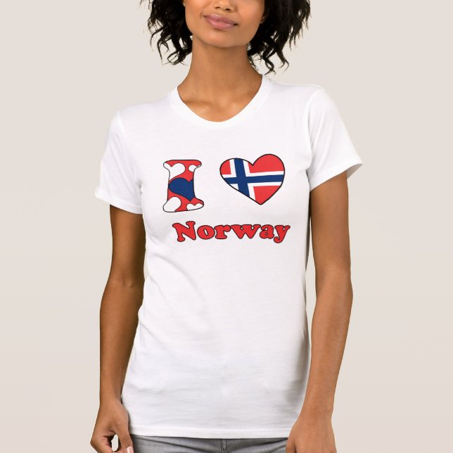 T-shirt J'aime la Norvège (Devant)