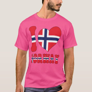 T-shirt J'Aime La Norvège Fière D'Être Un Cool Norvégien D