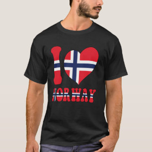 T-shirt J'Aime La Norvège Fière D'Être Un Cool Norvégien D