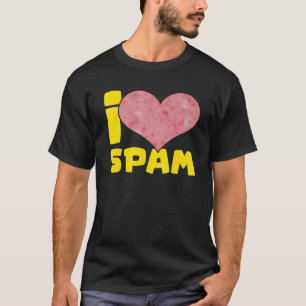 T-shirt J'aime la nourriture en boîte cuite Spam porc