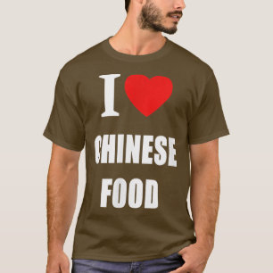 T-shirt J'Aime La Nourriture Et La Cuisine Chinoises