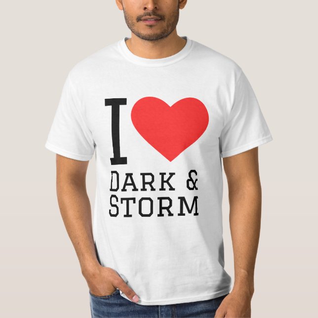 T-shirt J'aime la nuit et la tempête (Devant)