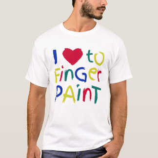 T-shirt J'Aime La Peinture De Doigts
