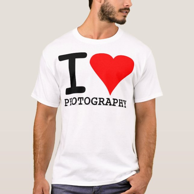 T-shirt J'aime la photographie (Devant)