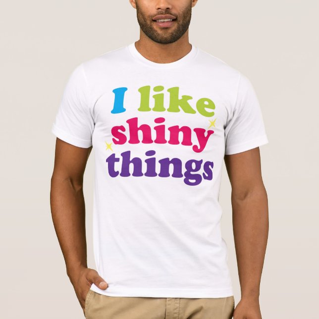 T-shirt J'aime la pièce en t brillante de choses (Devant)