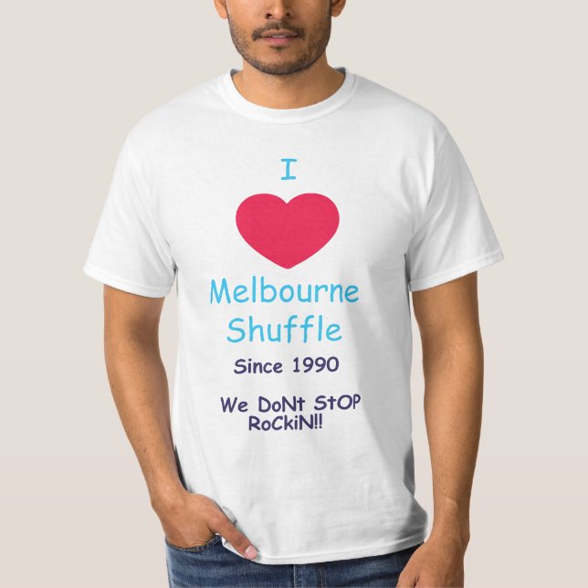 T-shirt J'aime la pièce en t de pas traînant de Melbourne (Devant)