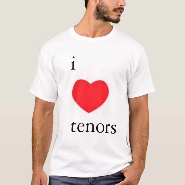 T-shirt J'aime la pièce en t de tenors (Devant)
