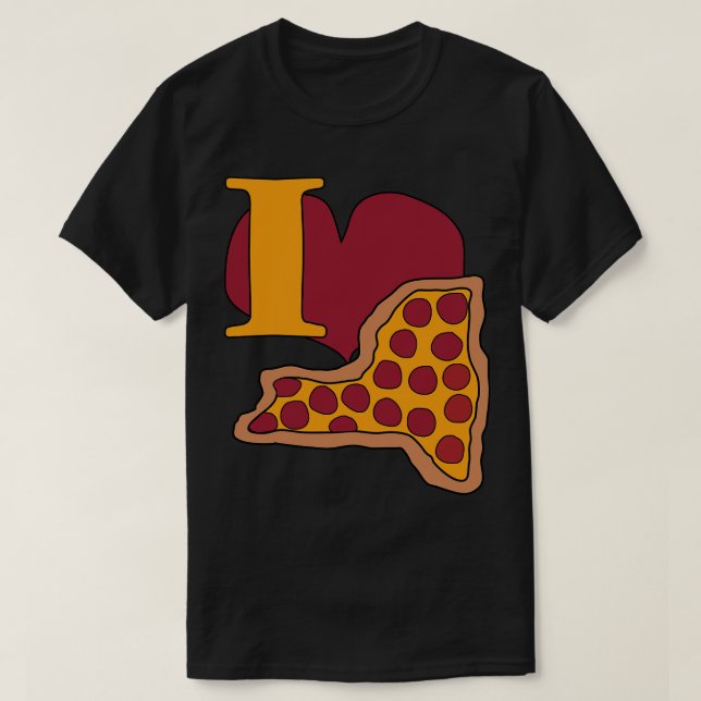 T-shirt J'Aime La Pizza De New York (Design devant)