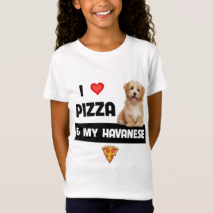 T-Shirt J'Aime La Pizza Et Mon Chien Havanais Havapoo Pepp