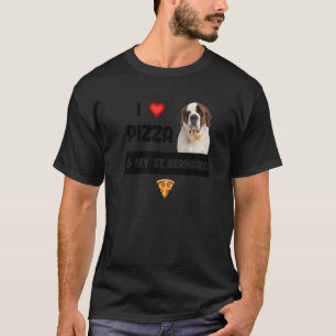 T-shirt J'Aime La Pizza Et Mon Chien Saint Bernard Peppero
