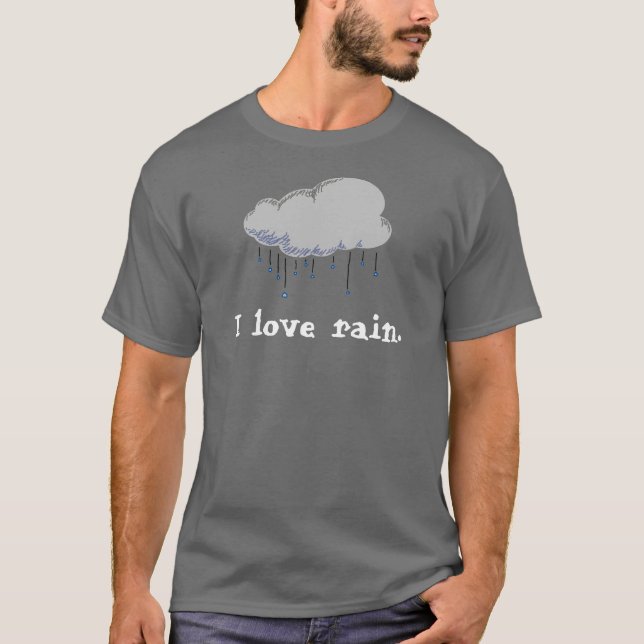 T-shirt J'aime la pluie (Devant)
