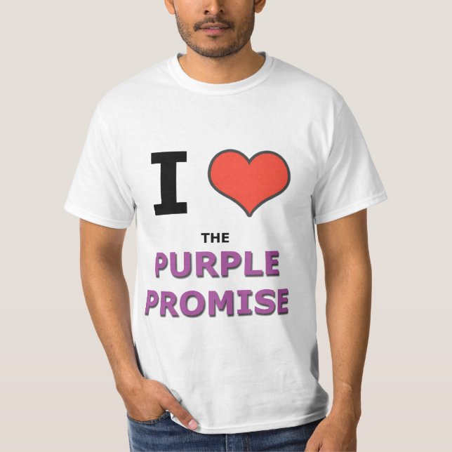 T-shirt J'aime la promesse pourpre (Devant)