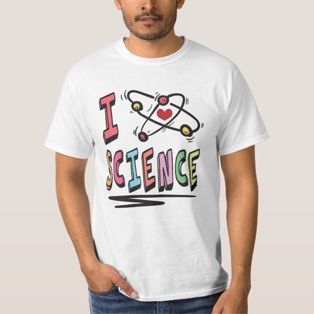 T-shirt J'aime la science (Devant)