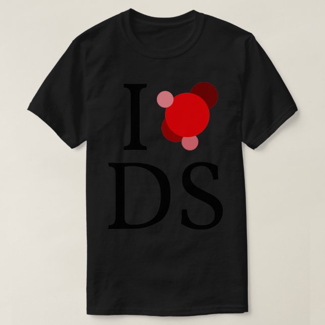 T-shirt J'aime la science des données 3 (Design devant)
