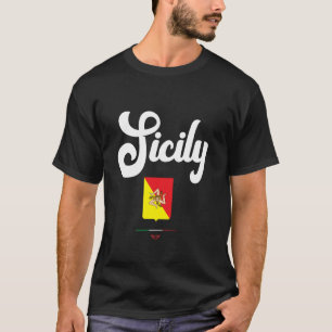 T-shirt J'aime la Sicile, Sicile Italie Illustration Graph