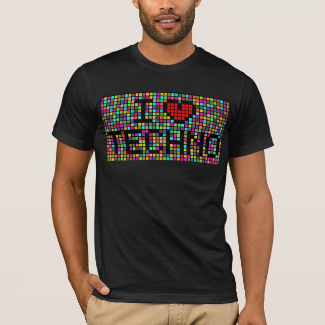 T-shirt j'aime la techno (Devant)