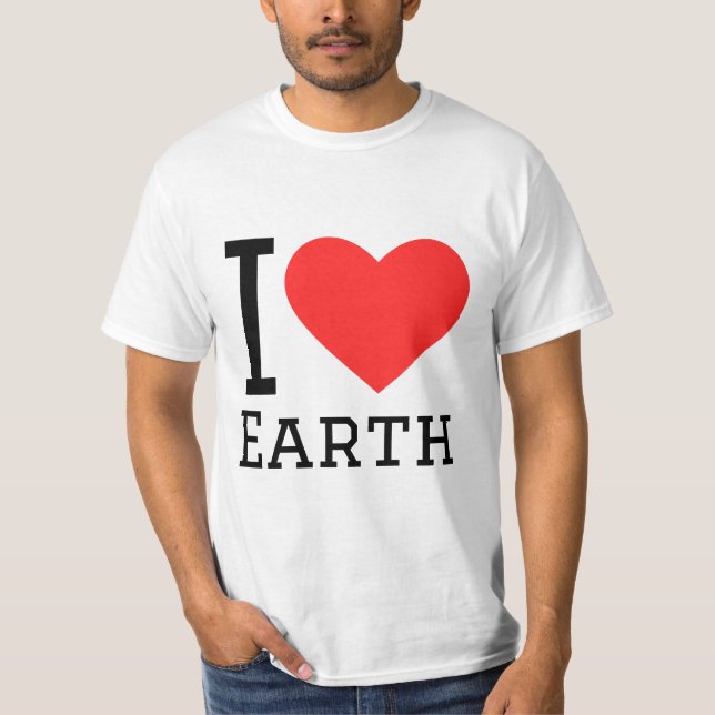 T-shirt J'aime la terre (Devant)