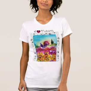 T-SHIRT J'AIME LA TUSCANIE, LES SOUFFRES, LES POPIES, LE R