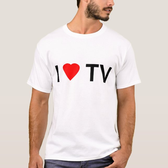 T-shirt J'aime la TV (Devant)