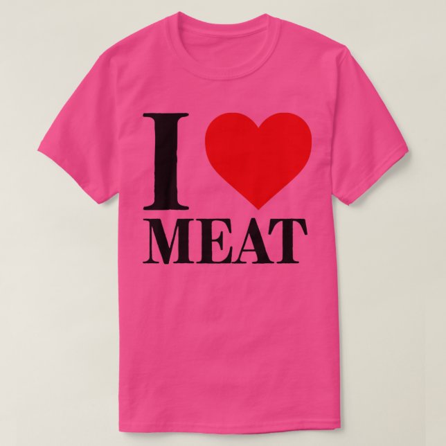 T-shirt J'Aime La Viande Pour La Nourriture Foodie Amateur (Design devant)