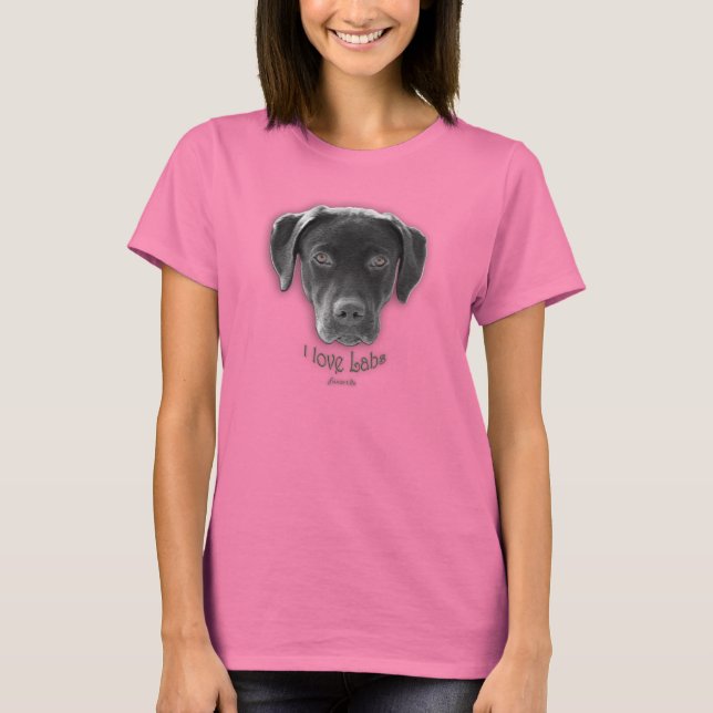 T-shirt J'aime Labs - Labrador Retriever (Devant)